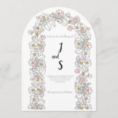 Modern Arch Wedding Invitation | Stylish Aesthetic Einladung (Vorderseite)