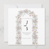 Modern Arch Wedding Thank you card Dankeskarte (Vorderseite)