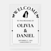 Modern Arch Wedding Welcome Layout Acrylschild (Vorderseite)