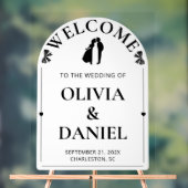 Modern Arch Wedding Welcome Layout Acrylschild (Neutral)
