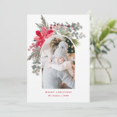 Modern Arch Weihnachten Wasserfarben Blumengebirge (Stehend Vorderseite)