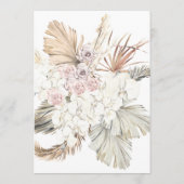 Modern Arch White Pampas Boho Desert Brautparty Einladung (Rückseite)