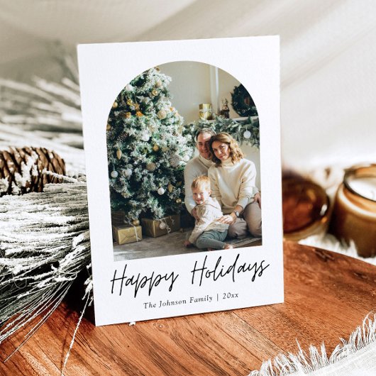 Modern Arch Year of Review Family Foto Weihnachten