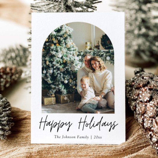 Modern Arch Year of Review Family Foto Weihnachten