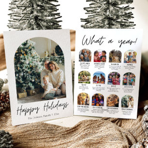 Modern Arch Year of Review Family Foto Weihnachten