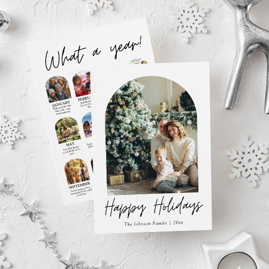 Modern Arch Year of Review Family Foto Weihnachten