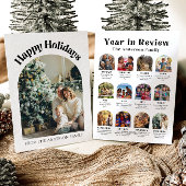 Modern Arch Year of Review Family Foto Weihnachten