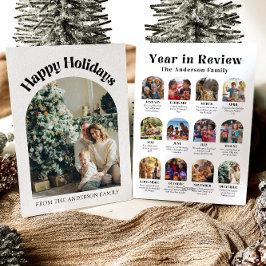 Modern Arch Year of Review Family Foto Weihnachten