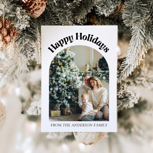 Modern Arch Year of Review Family Foto Weihnachten