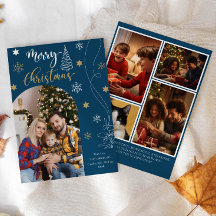 Modern Arched Froht Christmas 5 Foto Collage