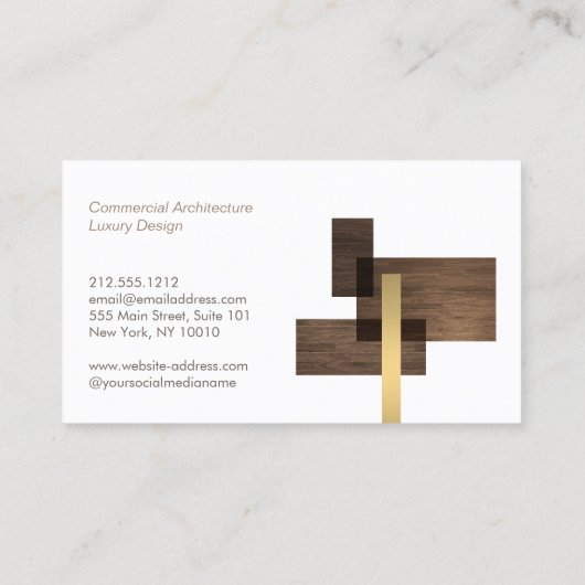 Modern Architect Firm Logo Visitenkarte (Rückseite)