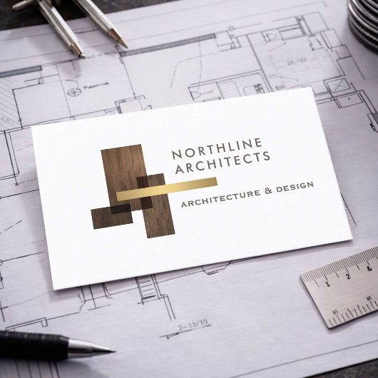 Modern Architect Firm Logo Visitenkarte