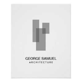 Modern Architectural Blocks Logo Download  Poster