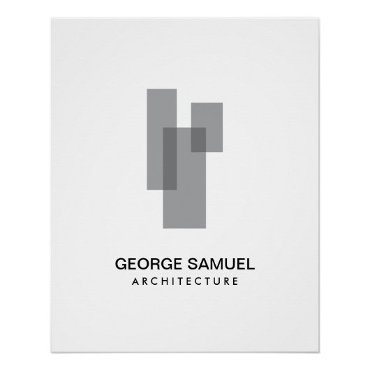 Modern Architectural Blocks Logo Download  Poster (Vorderseite)