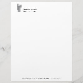 Modern Architectural Blocks Logo Grau/Weiß Briefbogen