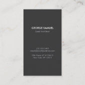 Modern Architectural Blocks Logo Gray/White  Visitenkarte (Rückseite)