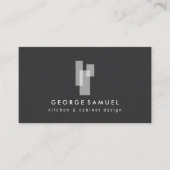 Modern Architectural Blocks Logo II White/Gray Visitenkarte (Vorderseite)