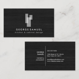 Modern Architectural Blocks Logo II White/Gray  Visitenkarte