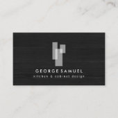 Modern Architectural Blocks Logo II White/Gray  Visitenkarte (Vorderseite)