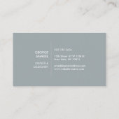 Modern Architectural Blocks Logo II White/Slate  Visitenkarte (Rückseite)