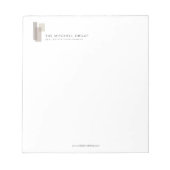 Modern Architectural Blocks Logo Minimalist Notizblock (Vorderseite)