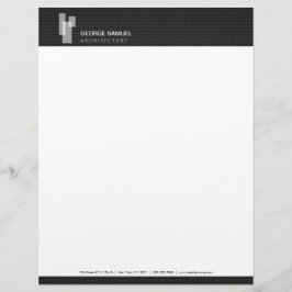 Modern Architectural Blocks Logo Weiß/Grau  Briefbogen