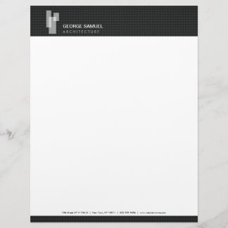 Modern Architectural Blocks Logo Weiß/Grau  Briefbogen