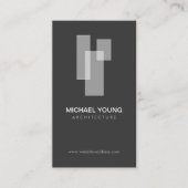 Modern Architectural Blocks Logo weiß/grau Visitenkarte (Vorderseite)