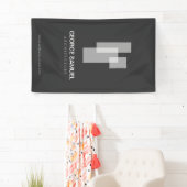 Modern Architectural Blocks Logo White/Gray  Banner (Insitu)