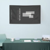 Modern Architectural Blocks Logo White/Gray  Banner (Messeveranstaltung)