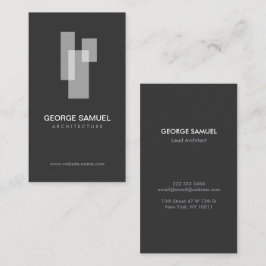 Modern Architectural Blocks Logo White/Gray  Visitenkarte