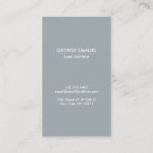 Modern Architectural Blocks Logo White/Slate  Visitenkarte (Rückseite)