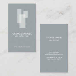 Modern Architectural Blocks Logo White/Slate  Visitenkarte