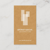 Modern Architectural Blocks Logo White/Tan  Visitenkarte (Vorderseite)