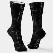 Modern Architectural Blueprint Socken (Gewinkelt)