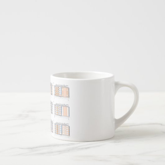 Modern Architectural Facade Design Mug Espressotasse (Rechts)