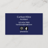 Modern Architecture Bold Business Card Visitenkarte (Rückseite)