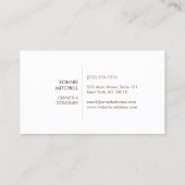 Modern-architektonisches Logo aus dem Mittelalter Visitenkarte (Rückseite)