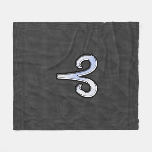 Modern Aries signieren auf Holzkohlefaser Print Fleecedecke (Vorderseite (Horizontal))