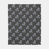 Modern Aries signieren auf Holzkohlefaser Print Fleecedecke (Vorderseite)