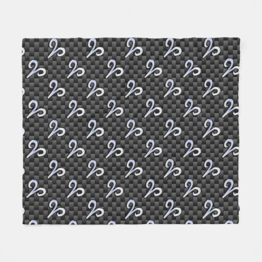 Modern Aries signieren auf Holzkohlefaser Print Fleecedecke (Vorderseite (Horizontal))