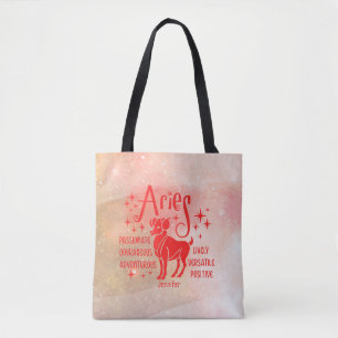 Modern Aries Zodiac Horoskop Personalisiert Tasche