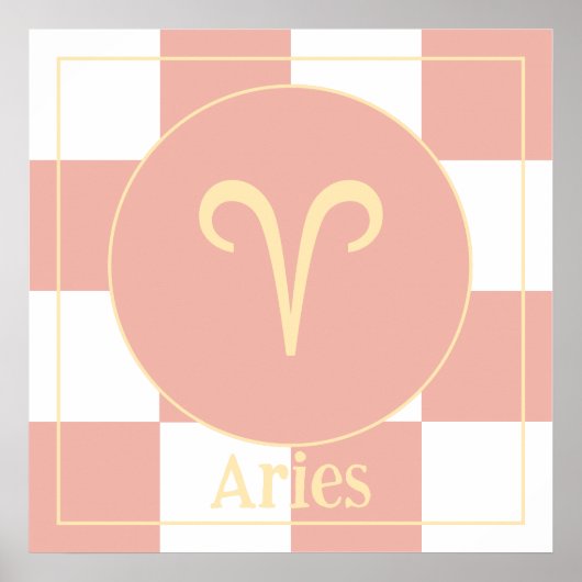 Modern Aries Zodiac Poster (Vorne)
