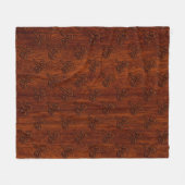 Modern Aries Zodiac Symbol in Mahagoni wie Druck Fleecedecke (Vorderseite (Horizontal))