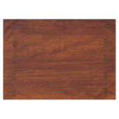 Modern Aries Zodiac Symbol in Mahagoni wie Druck Tischdecke (Vorderseite (Horizontal))