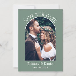 Modern Arkrahmen Foto Sage Green Save The Date