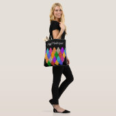 Modern Arlequin Muster Funkelnd Mardi Gras Custom Tasche (Am Model)