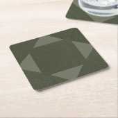 Modern Arrow Frame Paper Untersetzer - Moss Green (angewinkelt)