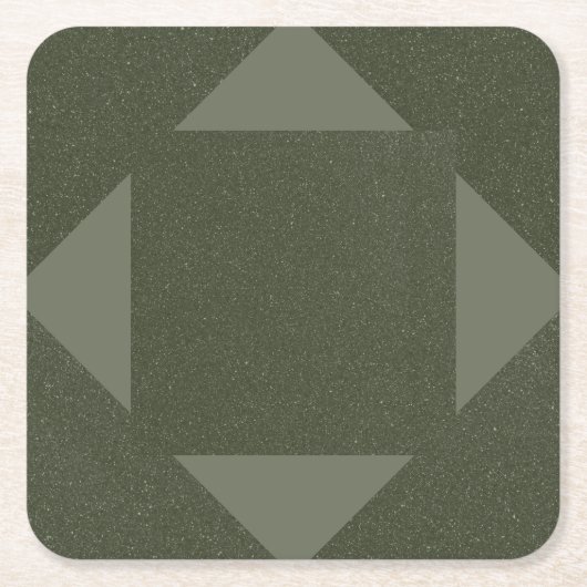 Modern Arrow Frame Paper Untersetzer - Moss Green (Vorderseite)