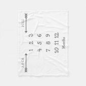 Modern Arrow Twin Milestone Baby Blanket Fleecedecke (Vorderseite)